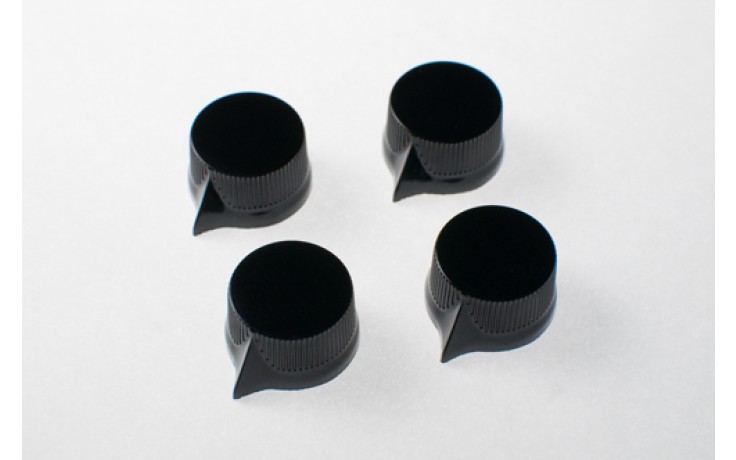 Small Black Knob 4-pc set - "D" shaped knobs